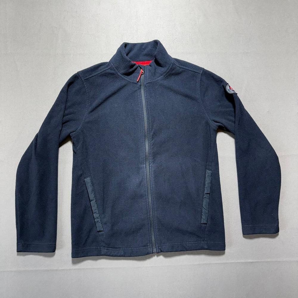 Oobe Chick-fil-A Employee Fleece Jacket Navy Blue Small Full Zip Patch Logo